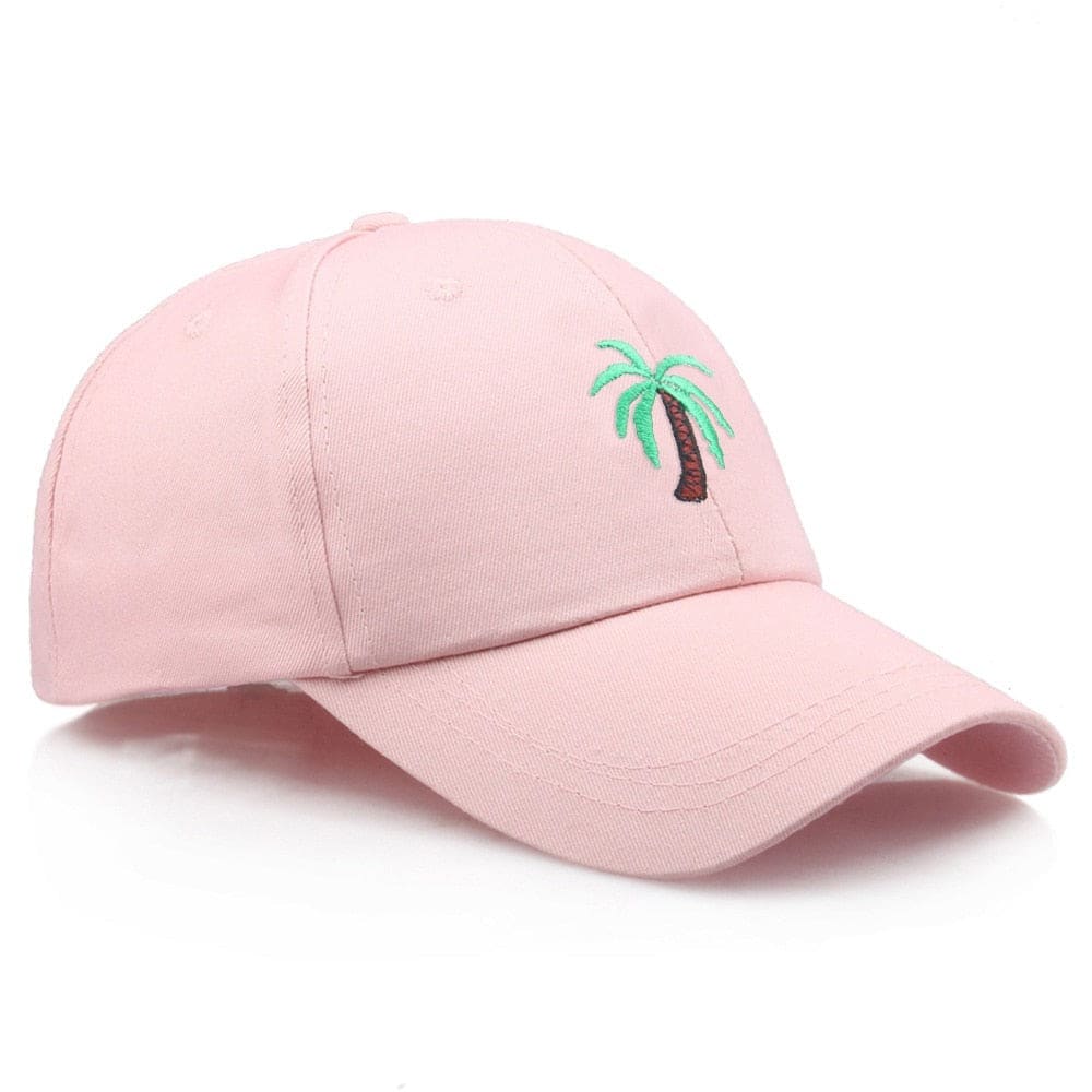 Casquette palmiers rose