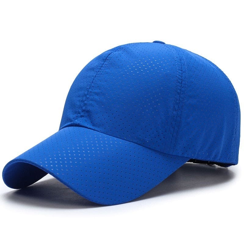 casquette de sport bleu