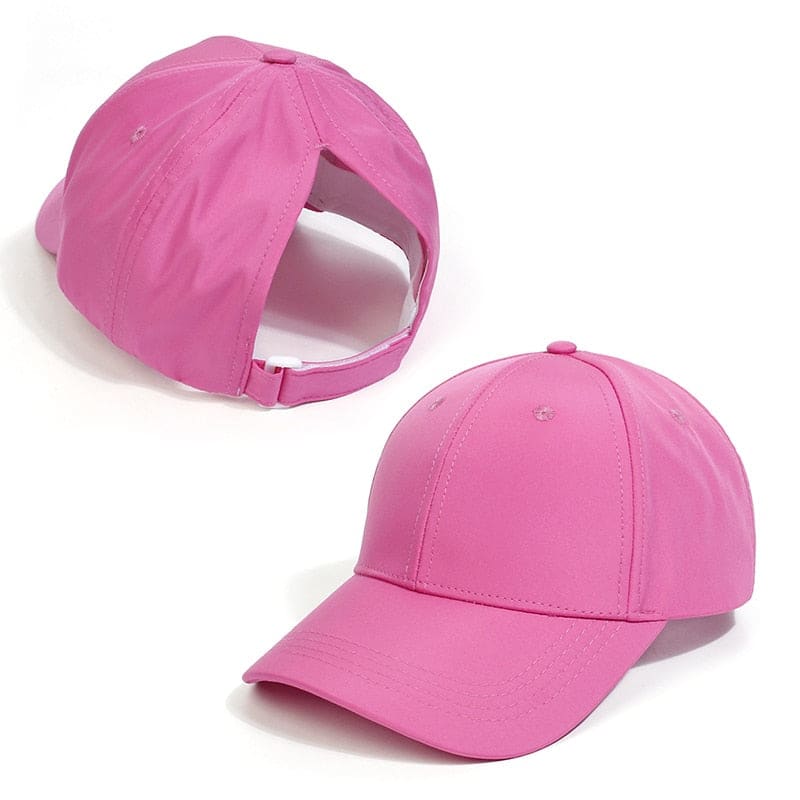 casquette enfant queue de cheval haute rose