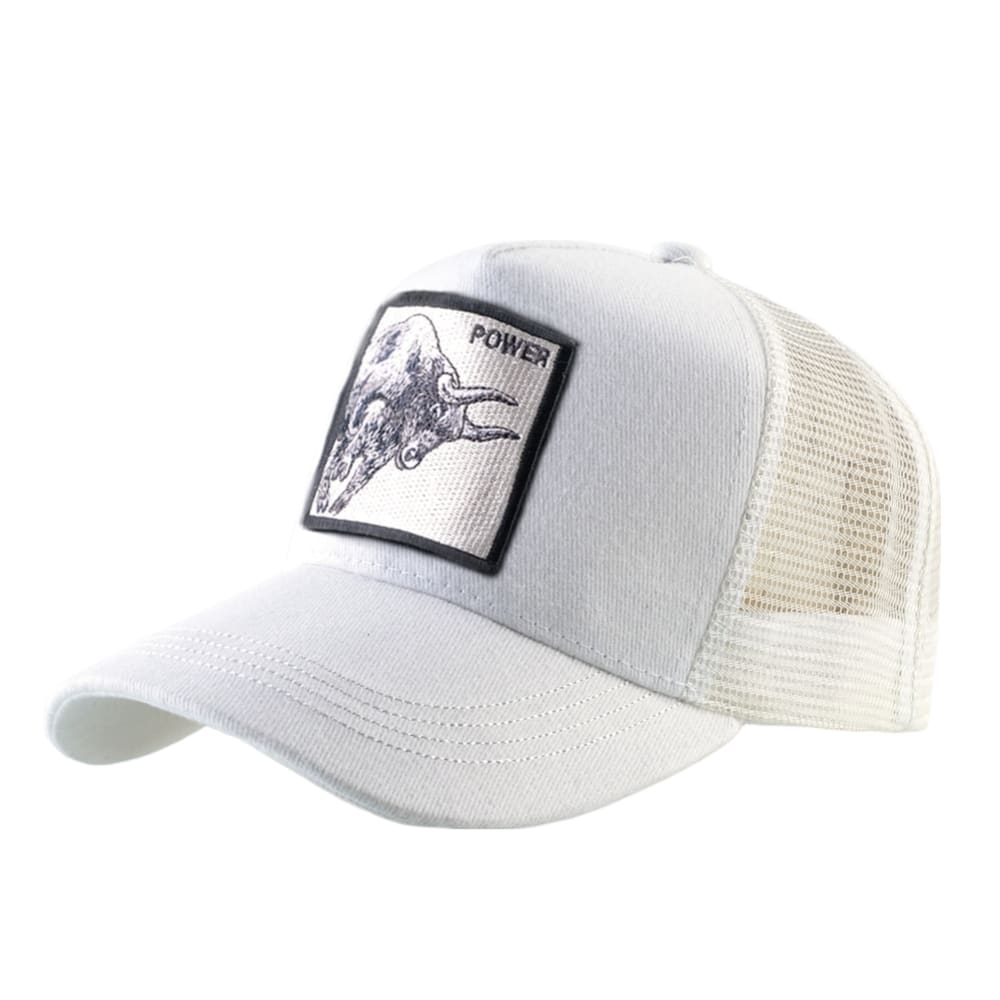 casquette trucker full white