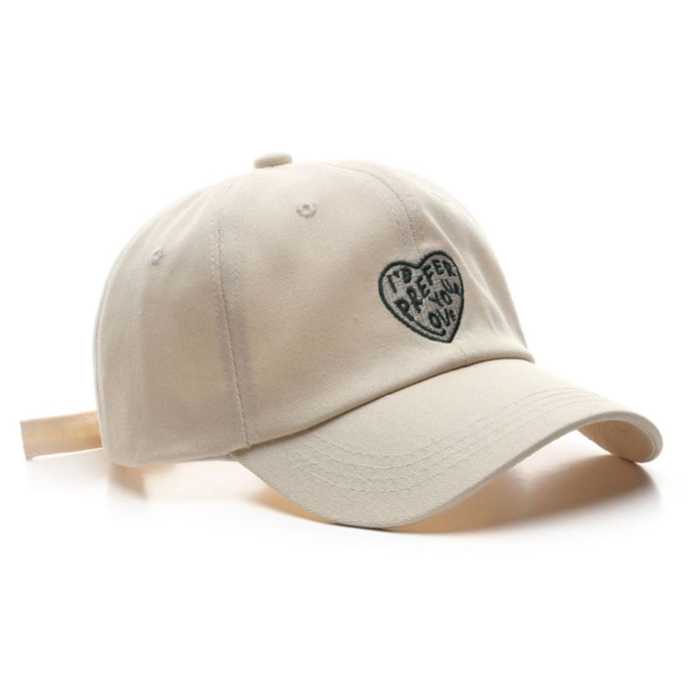 Casquette love beige 