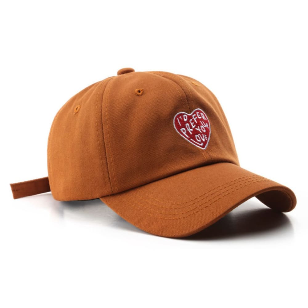 casquette love orange