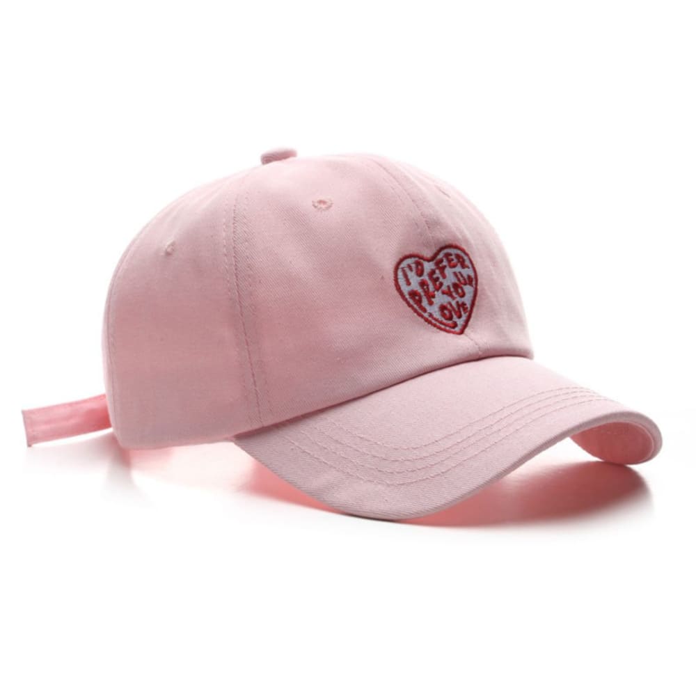 casquette rose coeur 