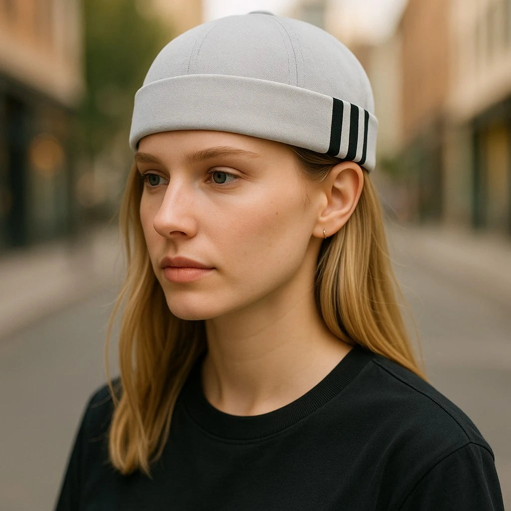 Casquette sans visière blanche - Trio