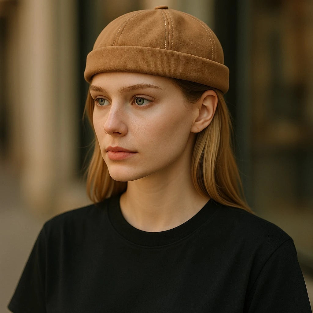 Casquette sans visière camel - Origine