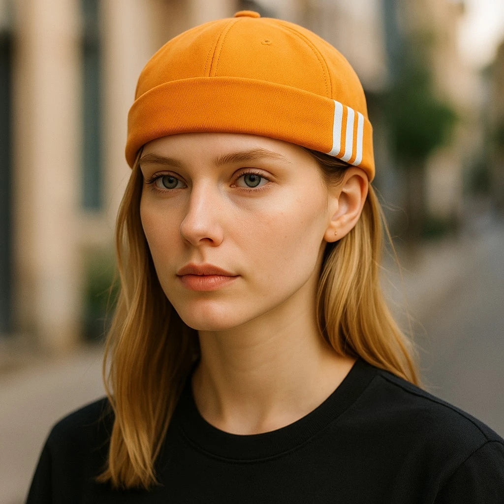 Casquette sans visière moutarde - Trio